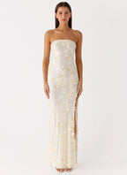 Minni Sequin Maxi Dress - Ivory