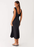 Role Model Maxi Dress - Black Polka Dot