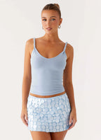 Movie Star Mini Skirt - Blue