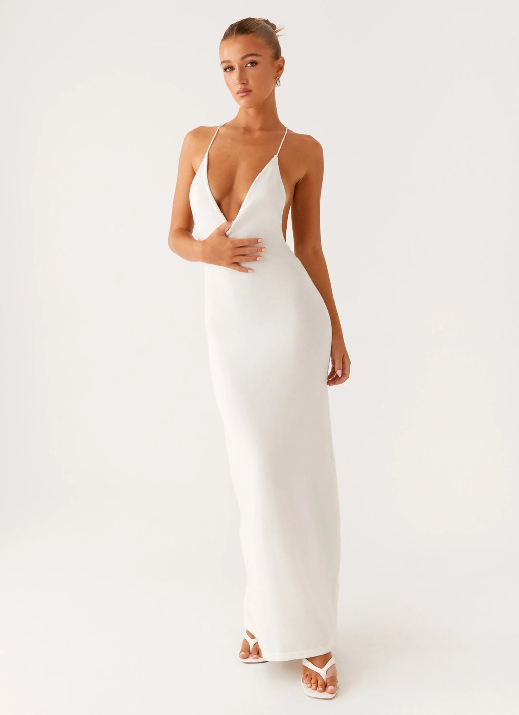 Yalina Knit Maxi Dress - Ivory