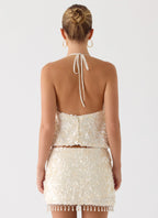 Moonlight Muse Mini Skirt - Ivory