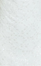 Alana Maxi Dress - Lace Sequin Cowl Neck Dress in White