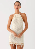 Shaeson Beaded Mini Dress - Ivory