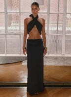 Coletta Wrap Top - Black