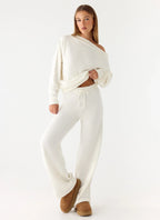 Sherlee Knit Pants - White