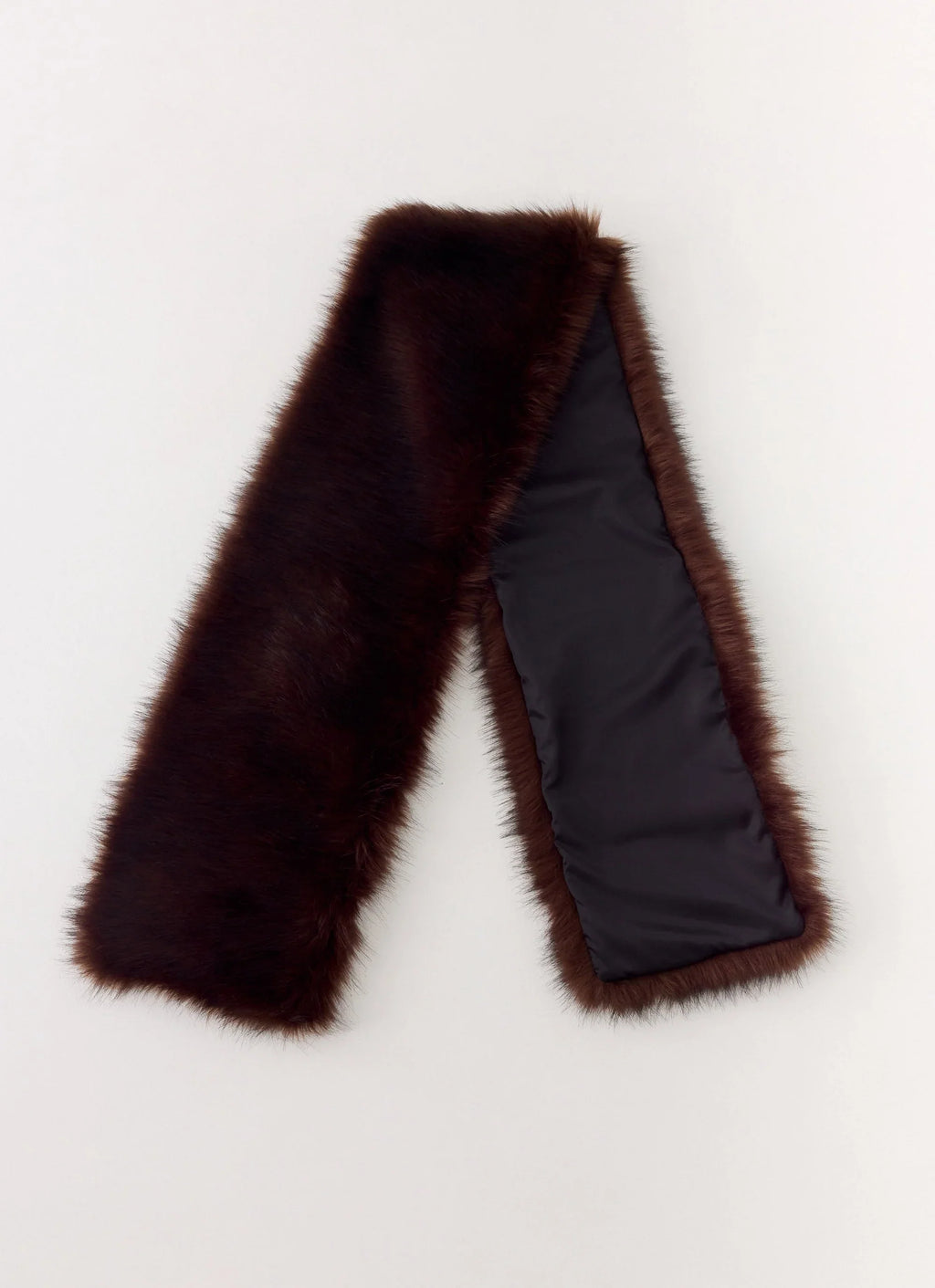 Saskia Faux Fur Scarf - Chocolate