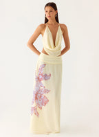 Blushing Bloom Maxi Skirt - Violet Blossom