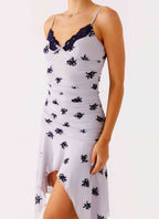 Amor Flock Hanky Mini Dress - Lilac