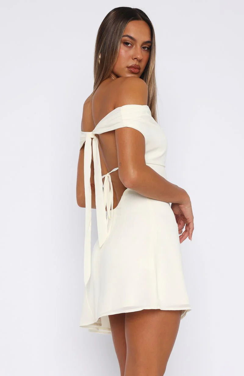 High Horse Mini Dress Off White