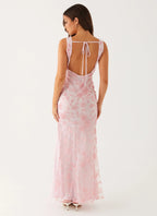 Moorey High Neck Maxi Dress - Pink