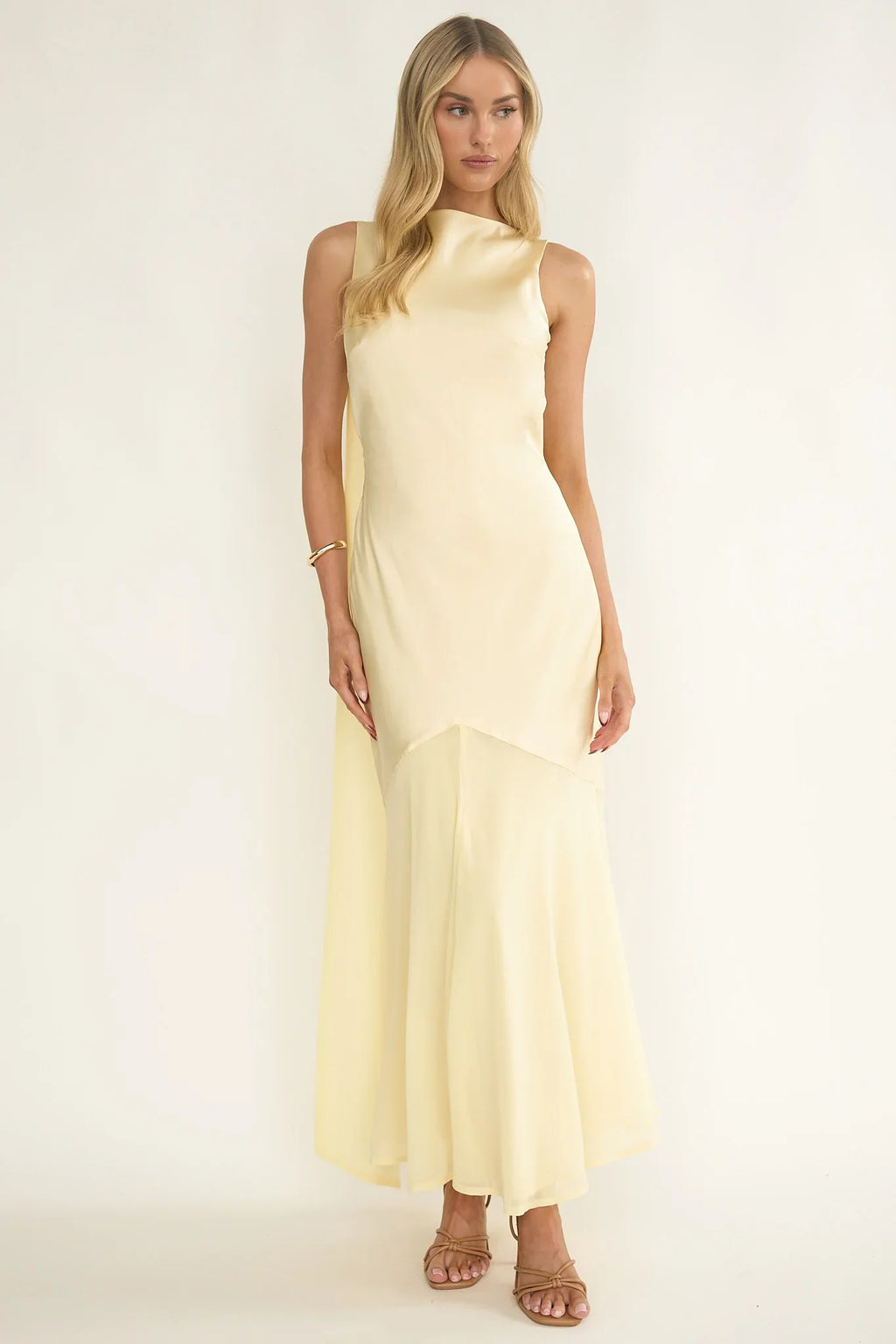 Veyla Shoulder Sash Maxi Dress Butter