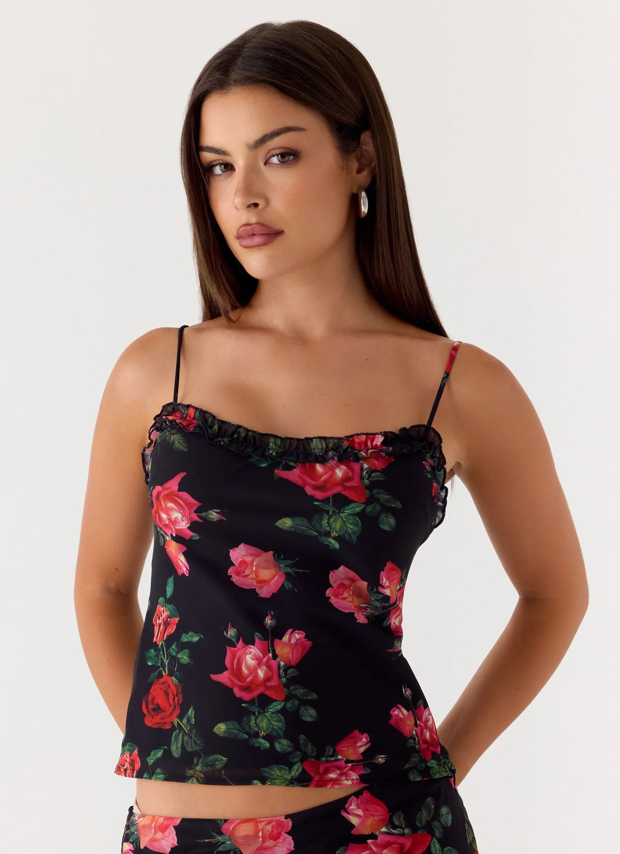 Kahlo Top - Midnight Bloom