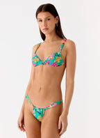 Benedita Knotted Bikini Top - Jungle Bloom