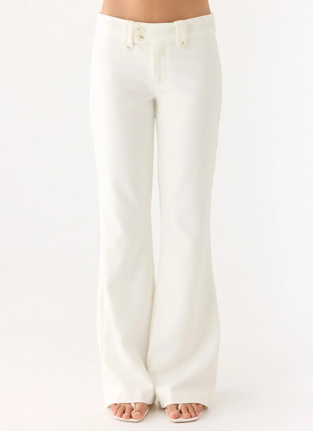 Weiss Low Rise Suiting Pants - White