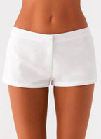 Coastline Mini Shorts - White