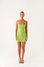 Seaside Escape Mini Dress - Lime