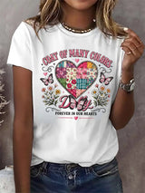 Retro Coat Of Many Colors Forever In Our Hearts Print T-Shirt