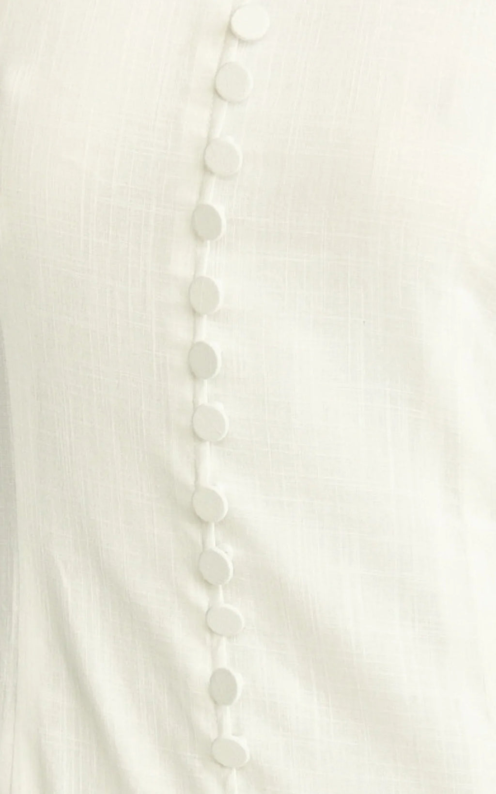 Cortez Maxi Dress - Square Neck Button Down Dropped Waist Dress in White