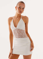 Enchant Lace Mini Dress - Ivory