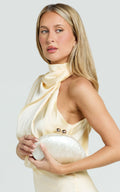 Nami  Clutch Bag in Pearl