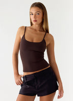 Delong Low Rise Linen Shorts - Black