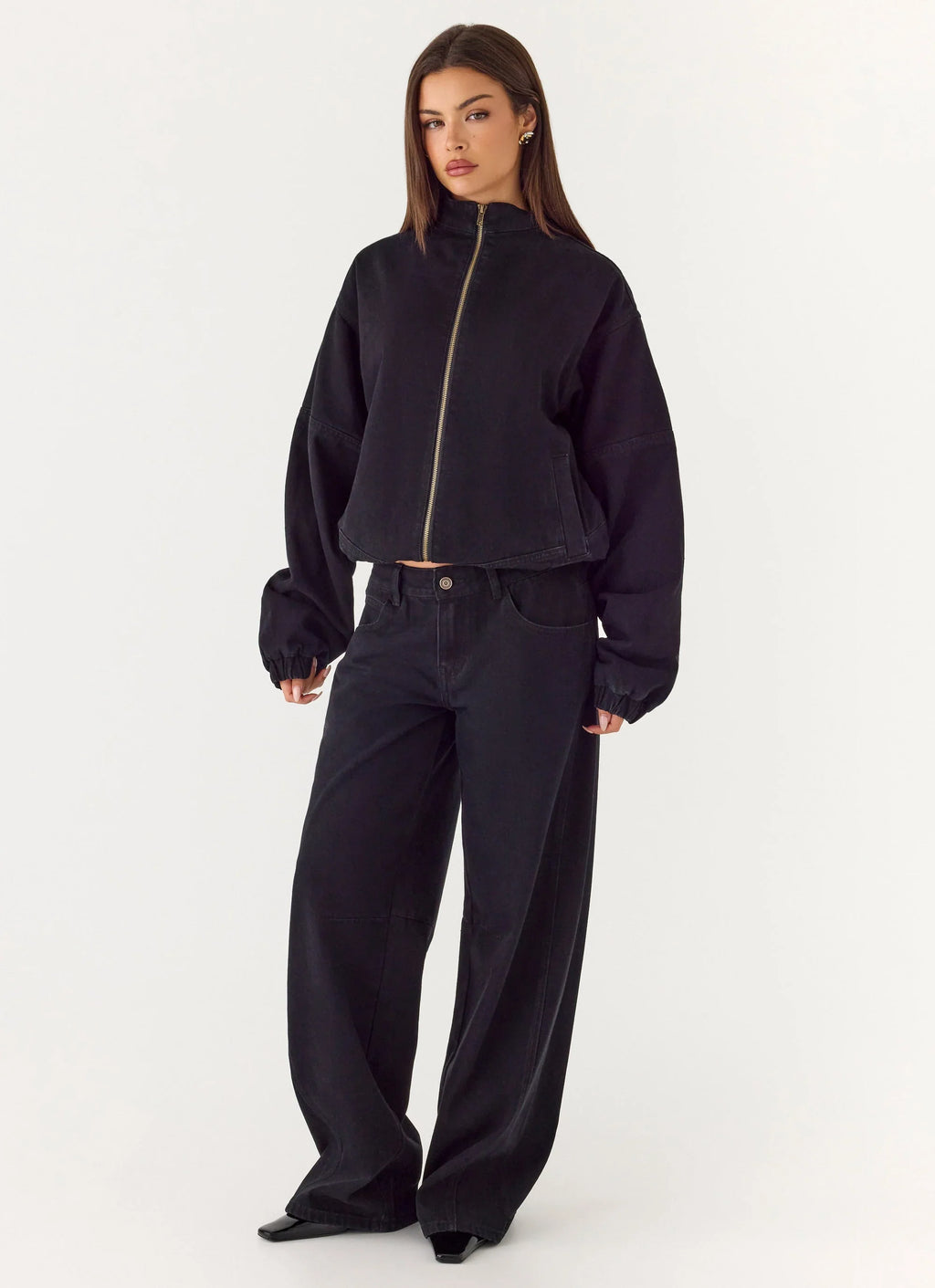 Waylon Low Rise Denim Jeans - Black