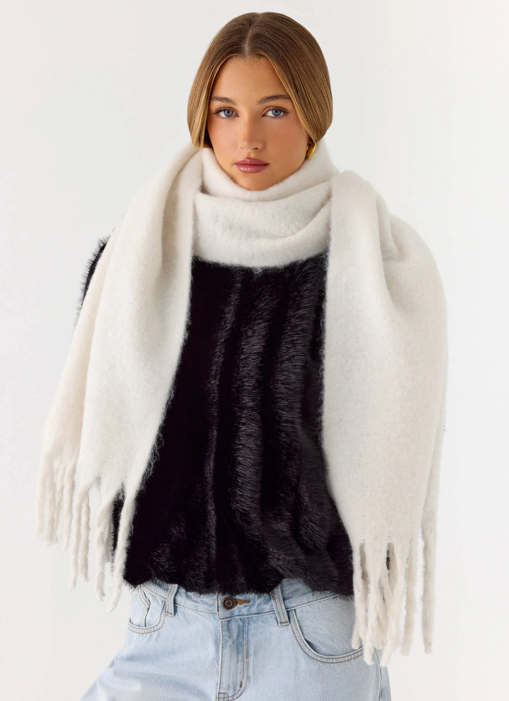 Cocoa Crush Scarf - Cream