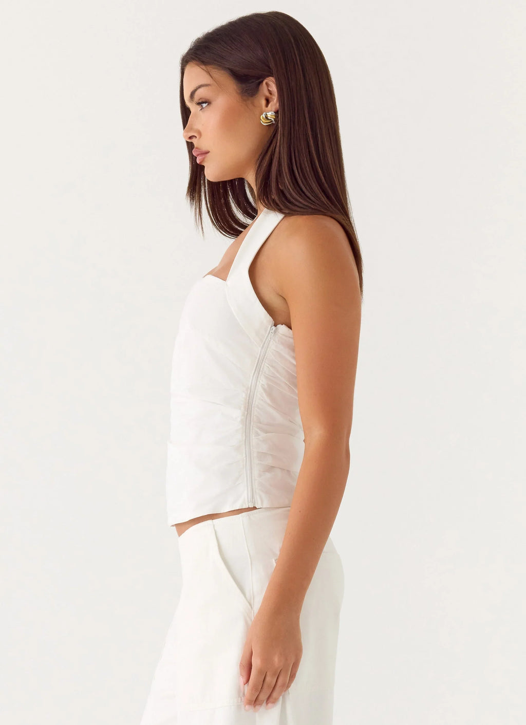 Seethal Halter Top - White