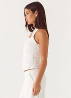 Seethal Halter Top - White