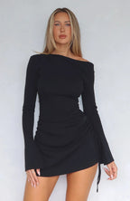 Moment For Life Long Sleeve Mini Dress Black