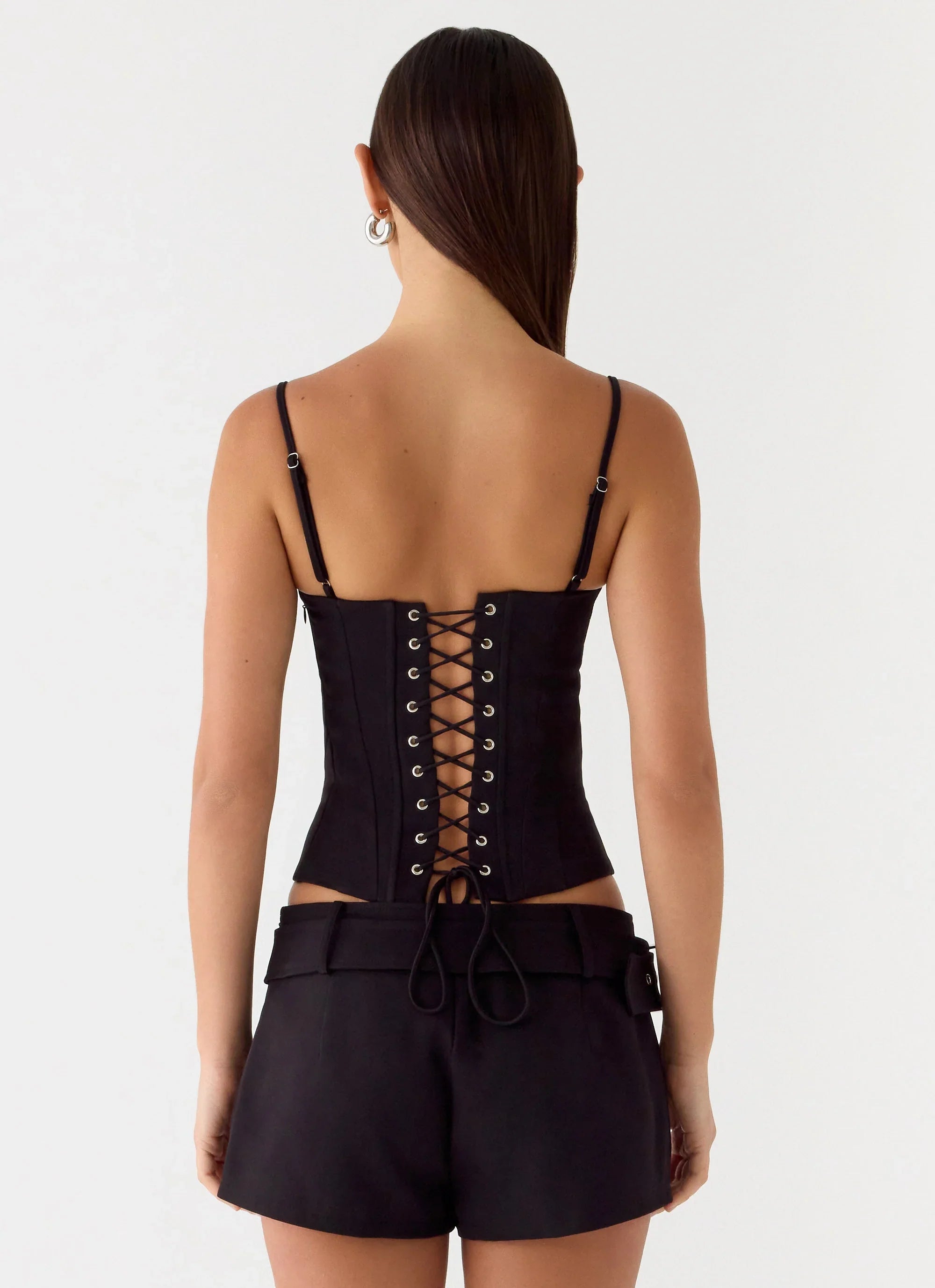 Tayana Corset Top - Black