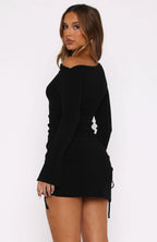 Moment For Life Long Sleeve Mini Dress Black