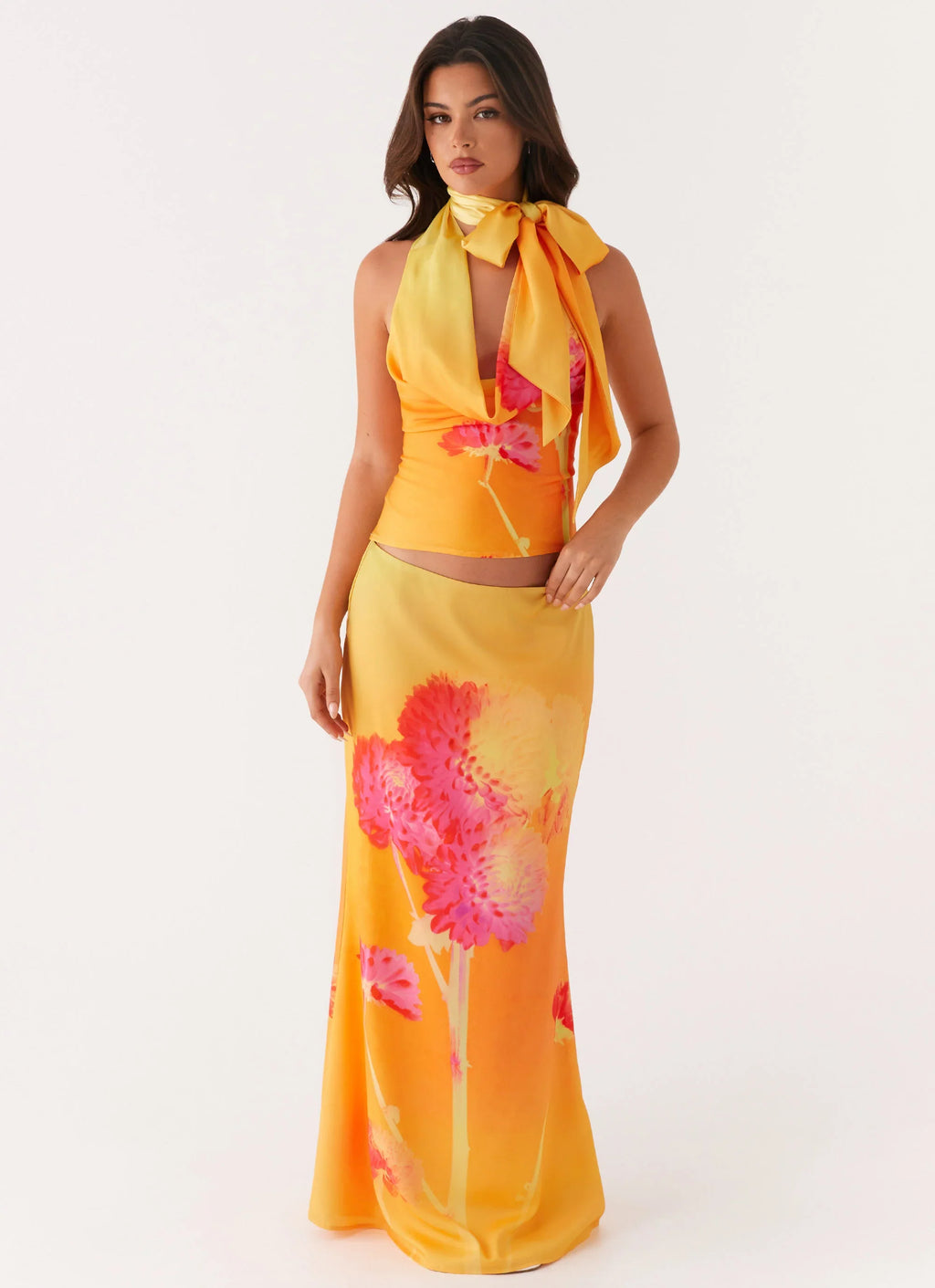 Nala Top - Orange Floral
