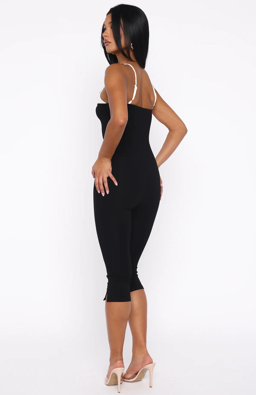 Come Back For Me Capri Jumpsuit Black