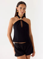 Odetta Halter Top - Black