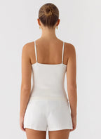 Garrix Bead Cami Top - Ivory Reef