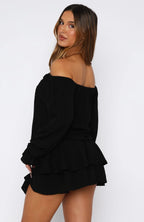 Let Me Long Sleeve Mini Dress Black
