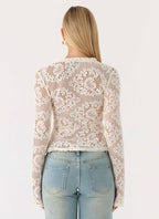 Orellia Long Sleeve Top - Ivory