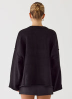 Jack Oversized Knit Sweater - Black