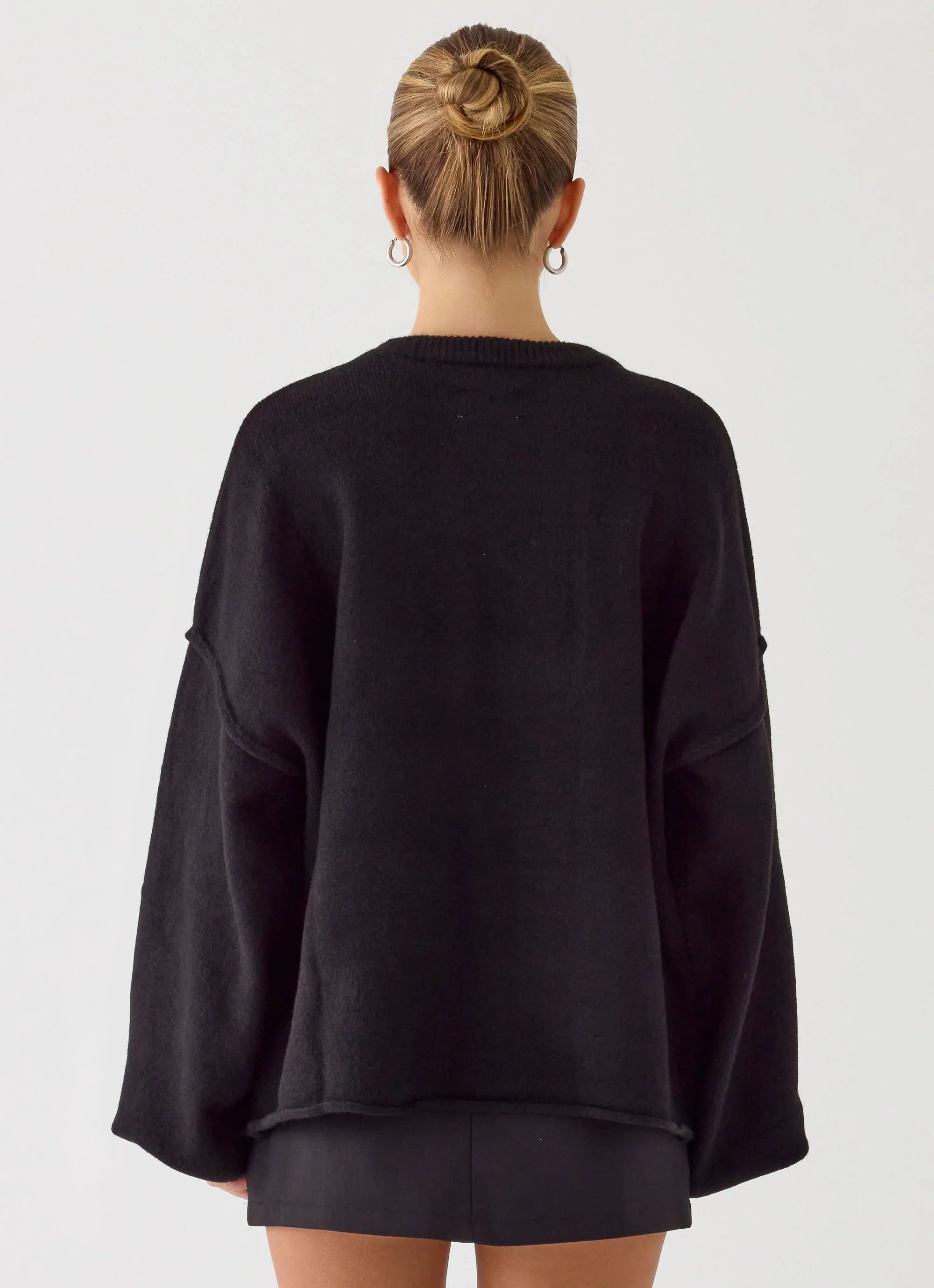 Jack Oversized Knit Sweater - Black