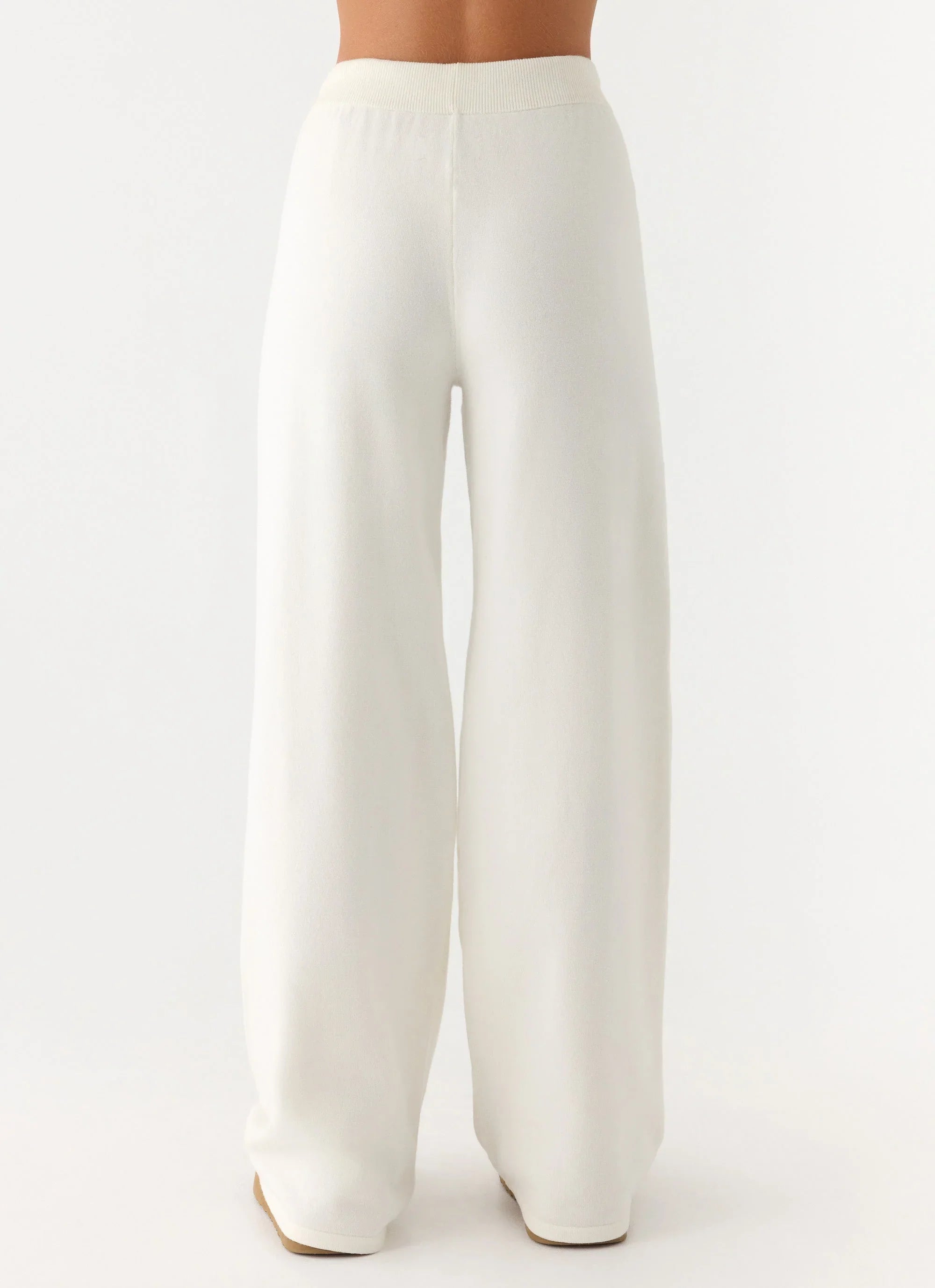 Sherlee Knit Pants - White