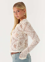 Orellia Long Sleeve Top - Ivory