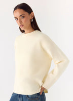 Miyuki Knit Sweater - Cream