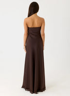 Kayleigh Strapless Maxi Dress - Chocolate Torte