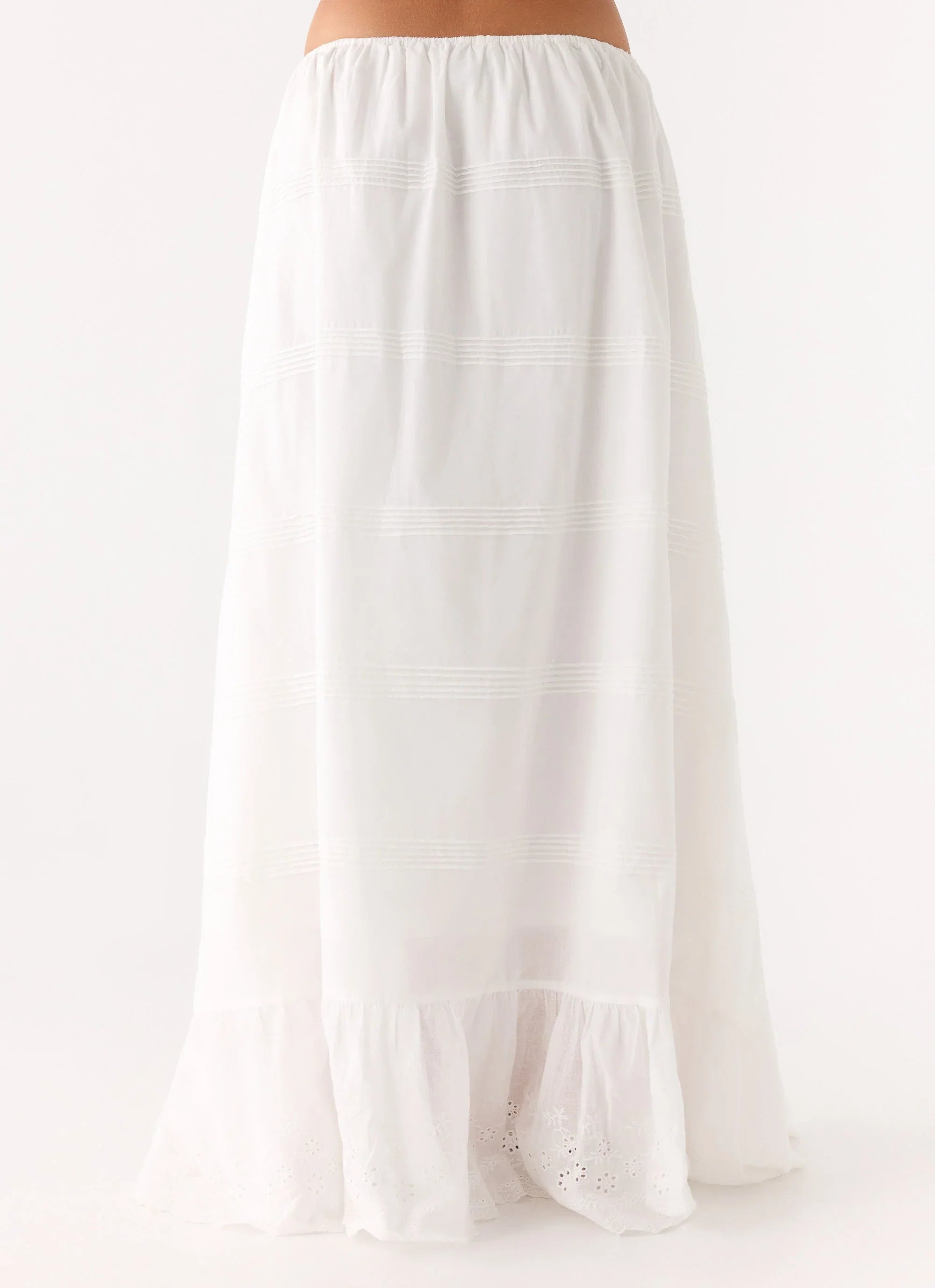 Lior Cotton Maxi Skirt - White