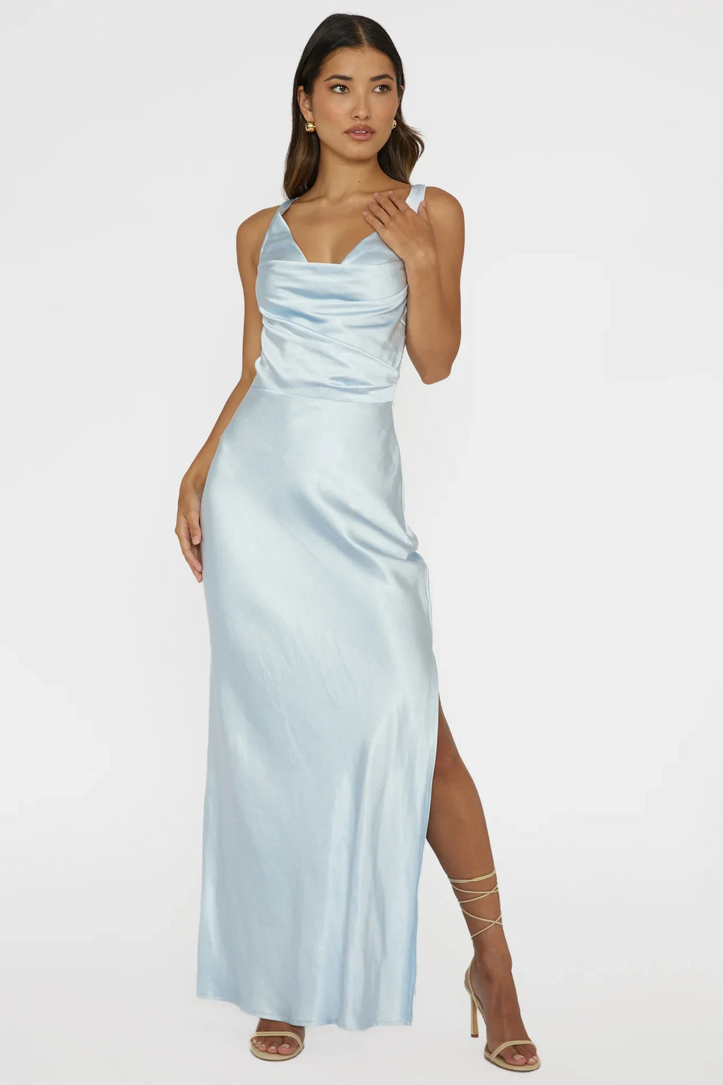 Sitara Tied Back Maxi Dress Blue
