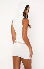 Out Of My Head Knit Mini Dress Off White