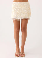 Moonlight Muse Mini Skirt - Ivory