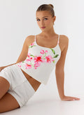 Garrix Bead Cami Top - Ivory Reef