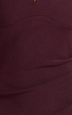 Thelma Maxi Dress - Square Neck Bodycon Dress in Wine